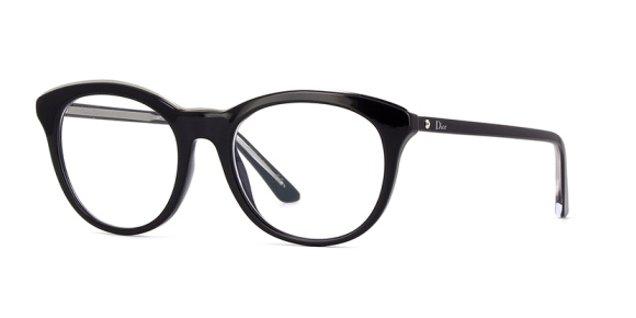 Christian Dior - Montaigne 41 [Black Crystal]. Features subtle round shape and the iconic Dior oval rivet.