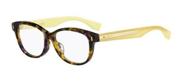 Fendi – FF0127 [Brown Marble Yellow]. Features fine handmade acetate in distinctive hues as only Fendi can dream up, and a gorgeous havana mix.
