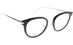 Fendi – FF0166 [Black Palladium]. Part of the Facets collection, features the hot round shape in acetate-plated metal, with sleek metal temples.
