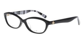Kate Spade – Theresa [Black]. Features handmade acetate and iconic Kate Spade stripes, with Kate Spade logo.